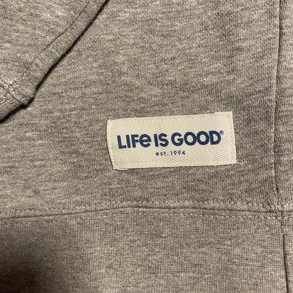 Life Is Good Gray Sweatshirt with Floral Design - Picture 4 of 9
